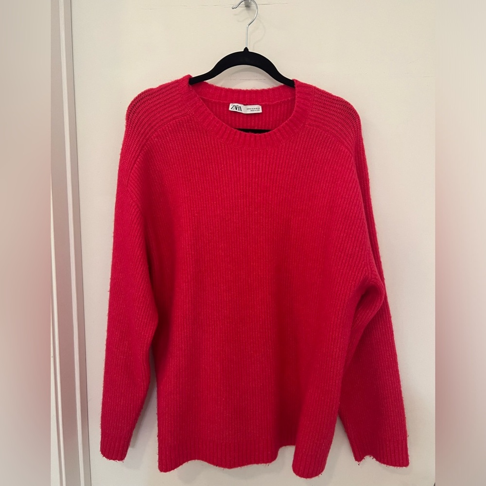 Zara pink oversized sweater size M